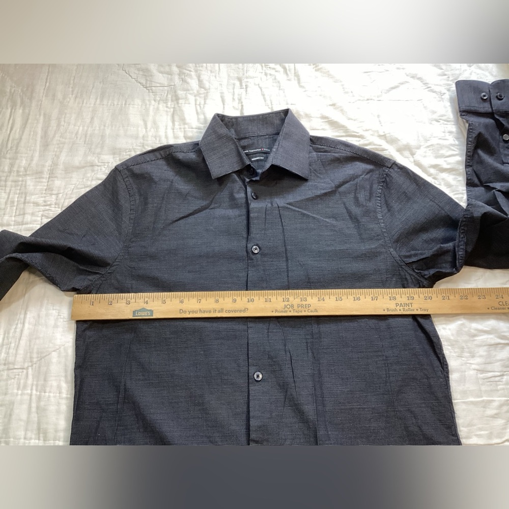 Mens John Varvatos USA Modern Fit Dress Shirt Black Dot 15 1/2 Reg - Picture 4 of 6